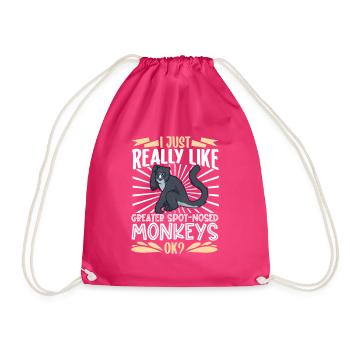 J’adore les grands singes museaux - Sac de sport léger - fuchsia - Devant