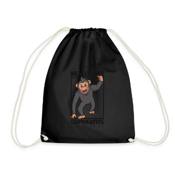J’adore les chimpanzés - chimpanzé - Sac de sport léger - noir - Devant