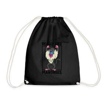 J’aime les mandrills - Mandrill - Sac de sport léger - noir - Devant