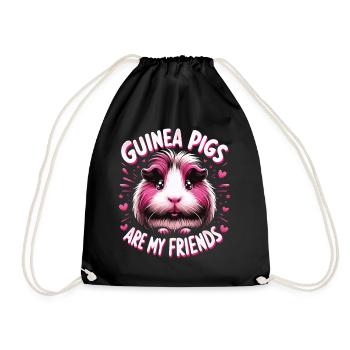 Guinea pig - Drawstring Bag - black - Front