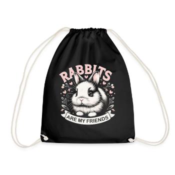 Lapin, Lapin, Animal, Animal De Compagnie, Lapins - Sac de sport léger - noir - Devant