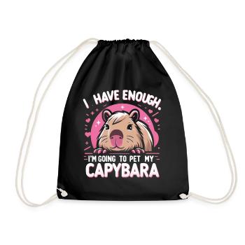 Capybara Capybara Rongeur Animal - Sac de sport léger - noir - Devant