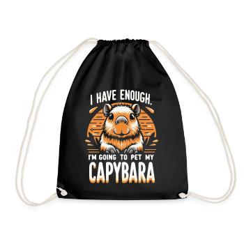 Capybara Capybara Rongeur Animal - Sac de sport léger - noir - Devant