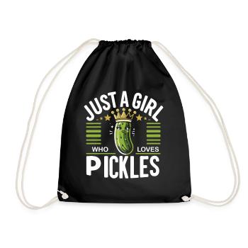 Cucumber, Pickle, Pickle, Food Dill - Drawstring Bag - black - Front