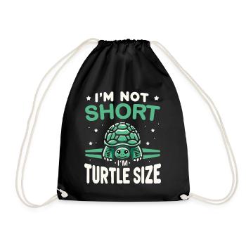 Turtle Sea Turtle Turtle Animal - Drawstring Bag - black - Front
