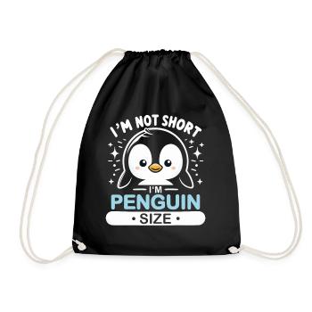 Pinguin Pinguine Tier - Turnbeutel - Schwarz - Vorne