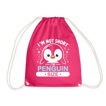 Pinguin Pinguine Tier - Turnbeutel - Fuchsia - Vorne