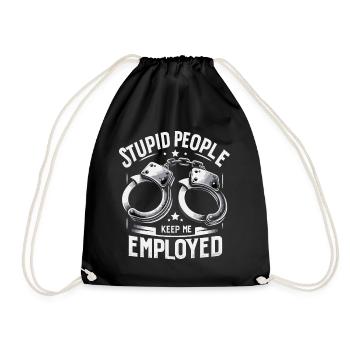 Correctional officer Guard Correctional officer - Drawstring Bag - black - Front