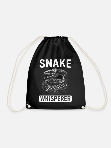 Snake, Snake, Animal - Drawstring Bag - black