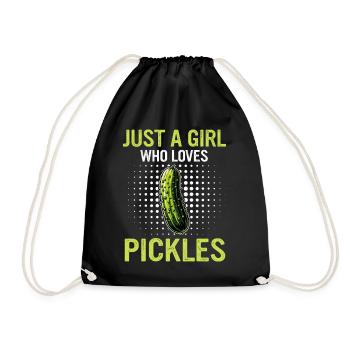 Cucumber, Pickle, Pickle, Food Dill - Drawstring Bag - black - Front