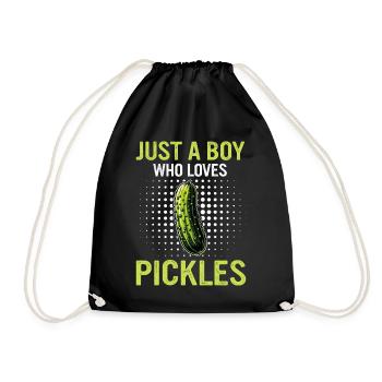 Cucumber, Pickle, Pickle, Food Dill - Drawstring Bag - black - Front