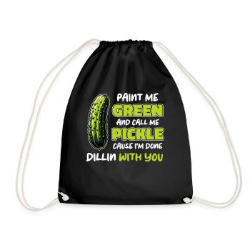 Cucumber, Pickle, Pickle, Food Dill - Drawstring Bag - black - Front