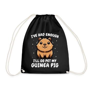 Guinea pig - Drawstring Bag - black - Front