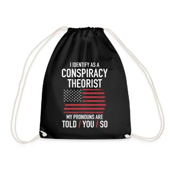 Conspiracy theorist conspiracy theory - Drawstring Bag - black - Front
