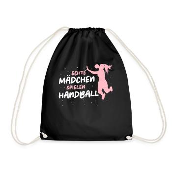 Handballer Handball Sport Handballspieler - Turnbeutel - Schwarz - Vorne