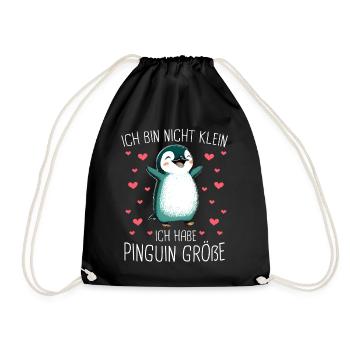 Penguin, Little Penguins, Emperor Penguin - Drawstring Bag - black - Front