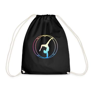 Rhönrad Gymnastics Rhönräder Wheel - Drawstring Bag - black - Front
