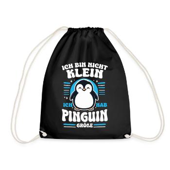 Penguin, Little Penguins, Emperor Penguin - Drawstring Bag - black - Front