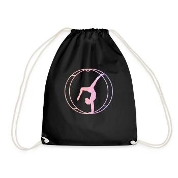 Rhönrad Gymnastics Rhönräder Wheel - Drawstring Bag - black - Front