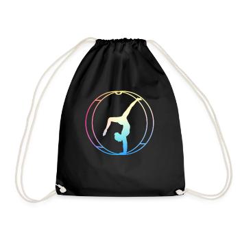 Rhönrad Gymnastics Rhönräder Wheel - Drawstring Bag - black - Front