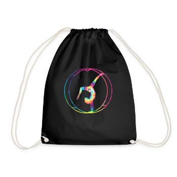 Rhönrad Gymnastics Rhönräder Wheel - Drawstring Bag - black - Front