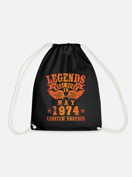 Legends were born in Mai 1974 Geburtstag - Turnbeutel - Schwarz