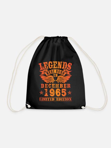 Legends sont nés en Décembre 1965 Anniversaire - Sac de sport léger - noir