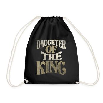 Daughter Of The King - Christian Quote - Drawstring Bag - black - Front