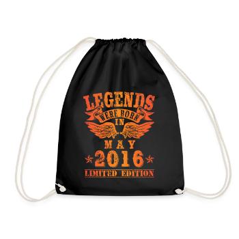 Les légendes sont nées en mai 2016 Anniversaire - Sac de sport léger - noir - Devant