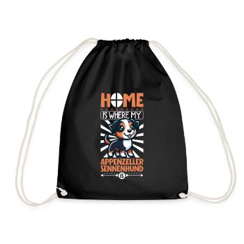 Home - Appenzeller Mountain Dog - Drawstring Bag - black - Front