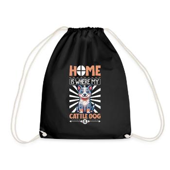 Accueil - Australian Cattle Dog - Sac de sport léger - noir - Devant