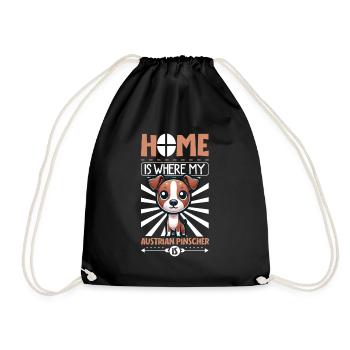 Home - Austrian Pinscher - Drawstring Bag - black - Front