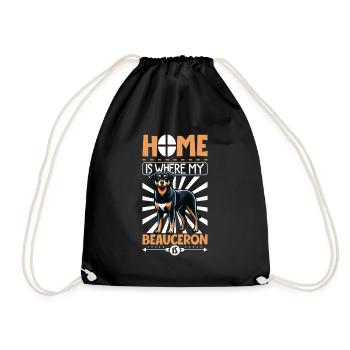 Home - Beauceron - Drawstring Bag - black - Front