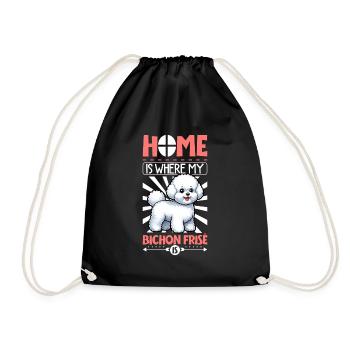 Accueil - Bichon Frisé - Sac de sport léger - noir - Devant