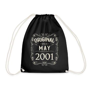 Vintage - Original depuis mai 2001 Anniversaire - Sac de sport léger - noir - Devant