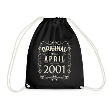 Millésime - Original depuis avril 2001 Anniversaire - Sac de sport léger - noir - Devant
