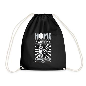 Home - Braque d'Auvergne - Drawstring Bag - black - Front