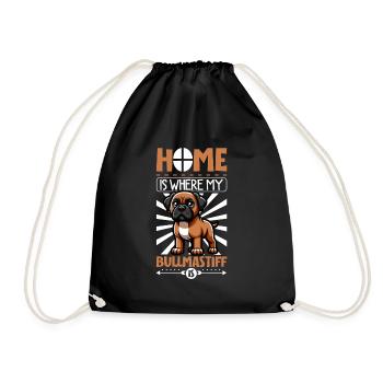 Home - Bullmastiff - Drawstring Bag - black - Front