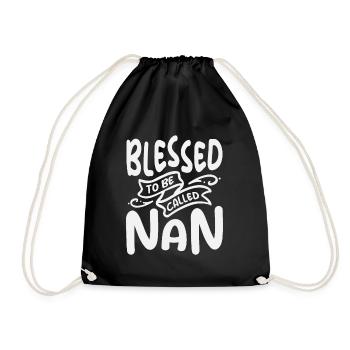 Bless To Be Called Nan Cool Gifts For Nan - Drawstring Bag - black - Front