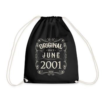 Millésime - Original depuis juin 2001 Anniversaire - Sac de sport léger - noir - Devant