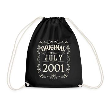 Millésime - Original depuis juillet 2001 Anniversaire - Sac de sport léger - noir - Devant