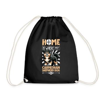Home - Carpathian Shepherd Dog - Drawstring Bag - black - Front