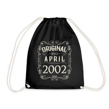Vintage - Original depuis avril 2002 Anniversaire - Sac de sport léger - noir - Devant