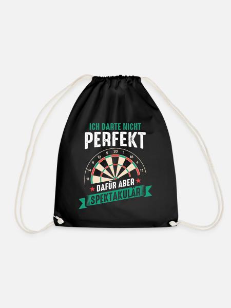 Dart Darts Dartspieler Dartsport - Turnbeutel - Schwarz