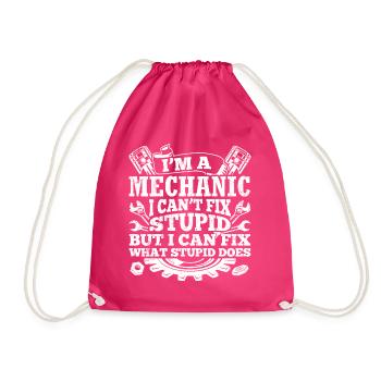 Tuning Car Repairs Cars Mechanic Tools - Drawstring Bag - fuchsia - Front