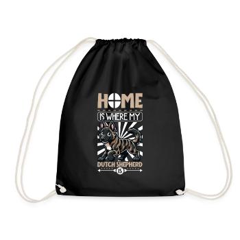Home - Dutch Shepherd - Drawstring Bag - black - Front