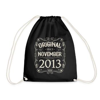 Vintage - Original since November 2013 Geburtstag - Turnbeutel - Schwarz - Vorne