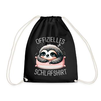 Sloth, Sloths, Animal, Sleeping, Lazy - Drawstring Bag - black - Front