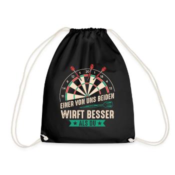 Dart Darts Dart Player Dart Sport - Drawstring Bag - black - Front