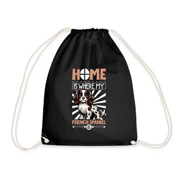 Home - Epagneul Français - Drawstring Bag - black - Front